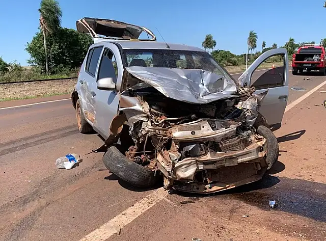 Casal que passaria feriado em Aquidauana sofre acidente na BR-262