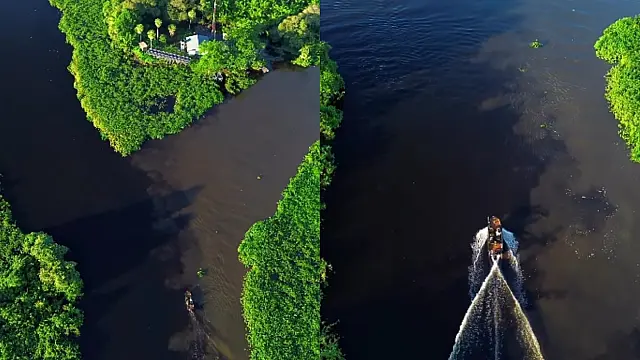 Em cheia, encontro do rio Aquidauana e Miranda impressiona pescadores