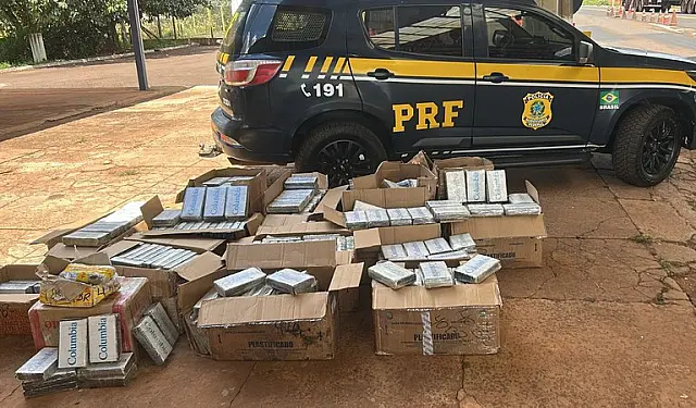 Caminhão com carga de minério é flagrado com 629 kg de cocaína na BR-262