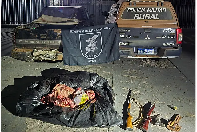 PM Rural prende dois por furto de gado e apreende três armas em Anastácio