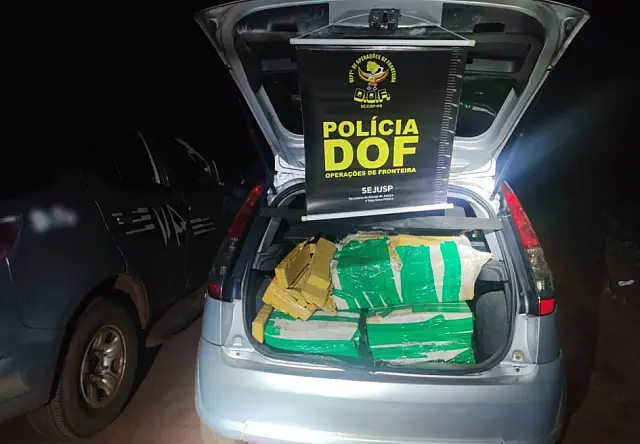 DOF apreende carro abarrotado com maconha