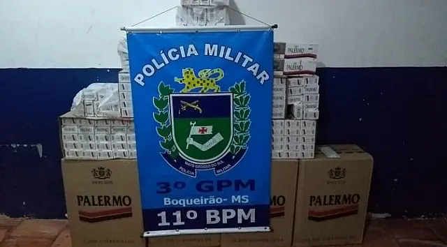 Em Boqueirão, mais de 395 caixas de cigarros contrabaendeados são apreendidos