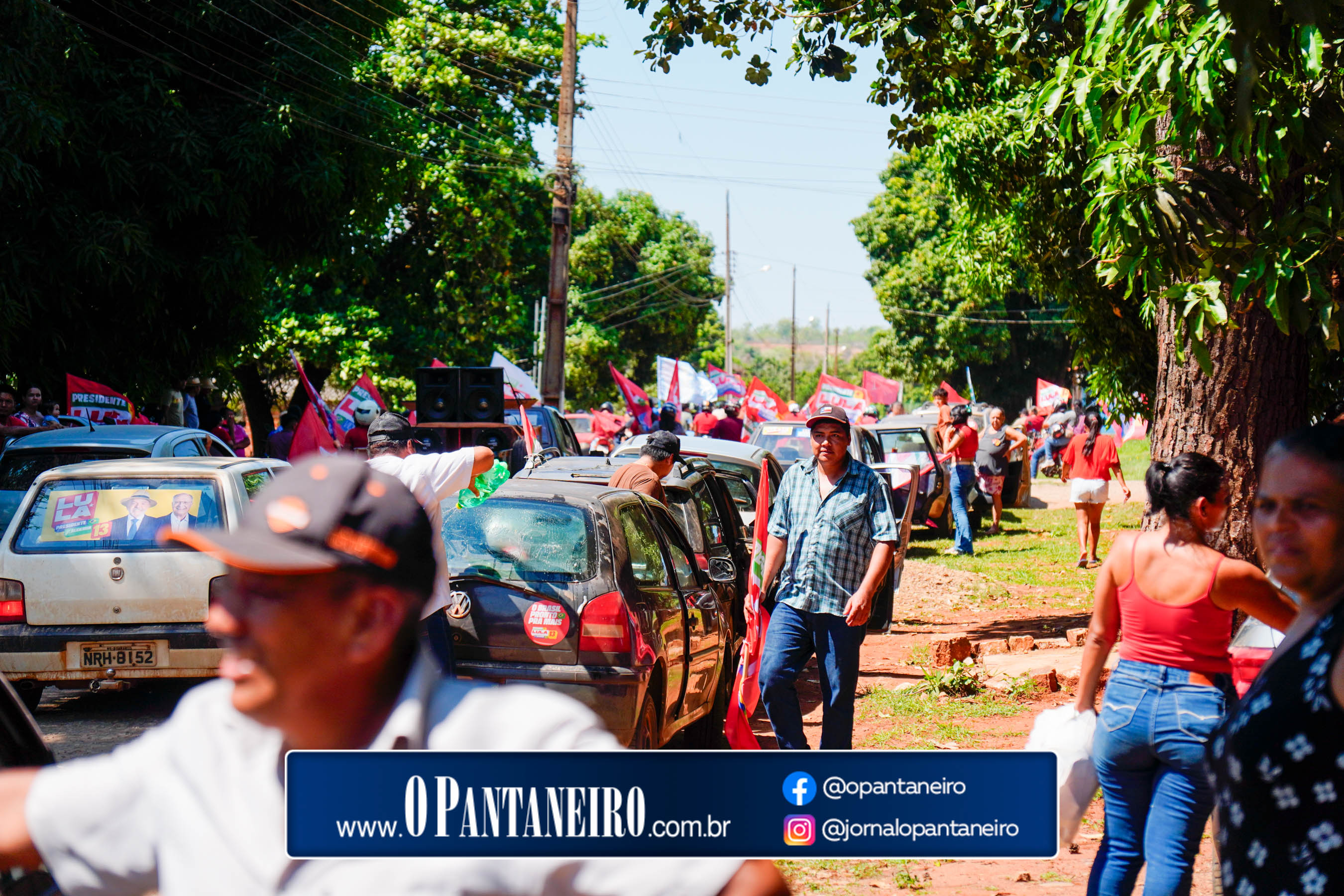 Carreata do Lula em Nioaque - Brejão e cidade O Pantaneiro