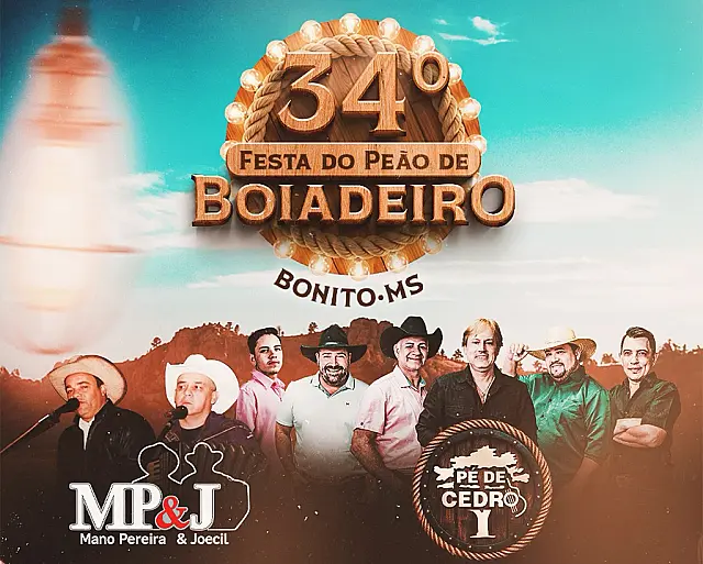 Bonito terá a 34ª Festa do Peão de Boiadeiro nesta sexta-feira com entrada gratuita