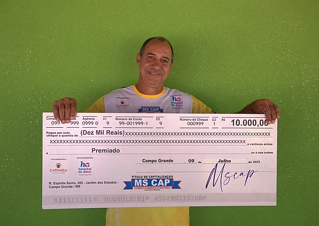 Sortudo de Piraputanga ganha sorteio de R$ 10 mil em título de capitalização