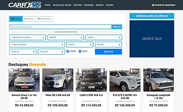 Empresa lança novo site de classificados de veículos no MS