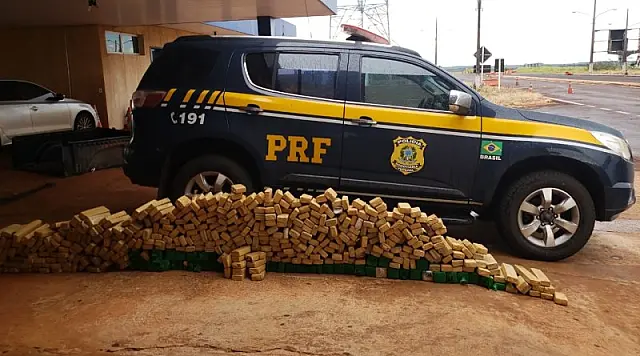 PRF apreende 281 kg de maconha e 1 kg de cocaína em Ponta Porã