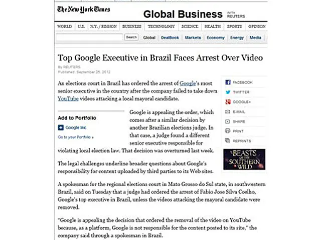 Ordem de prisão do TRE-MS contra diretor do Google repercute na mídia mundial
