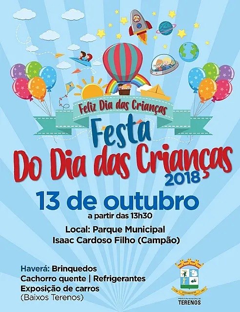 Prefeitura de Terenos faz festa em homenagem ao Dia das Crianças
