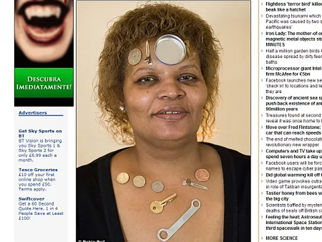 Mulher fica tão elétrica que atrai objetos de metal