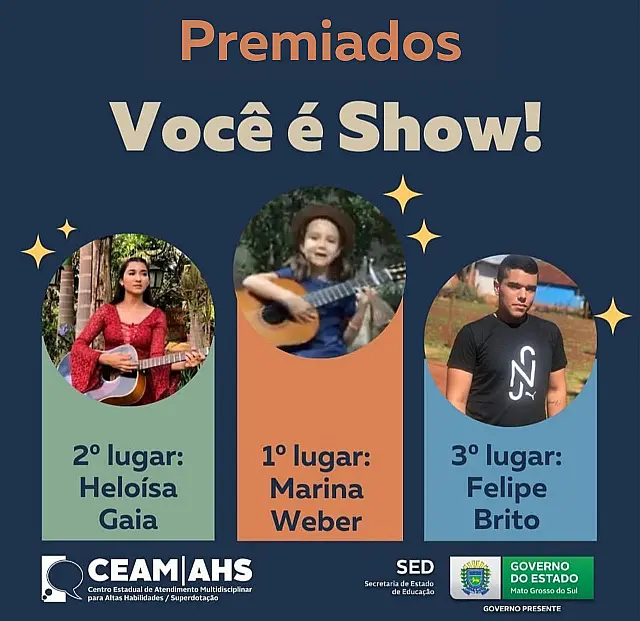 CEAM/AHS divulga premiados no Projeto "Você é Show"
