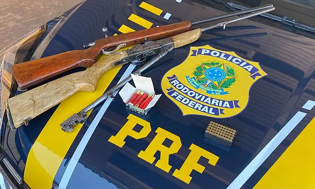 Motorista embriagado é flagrado com armas e munições na BR-267