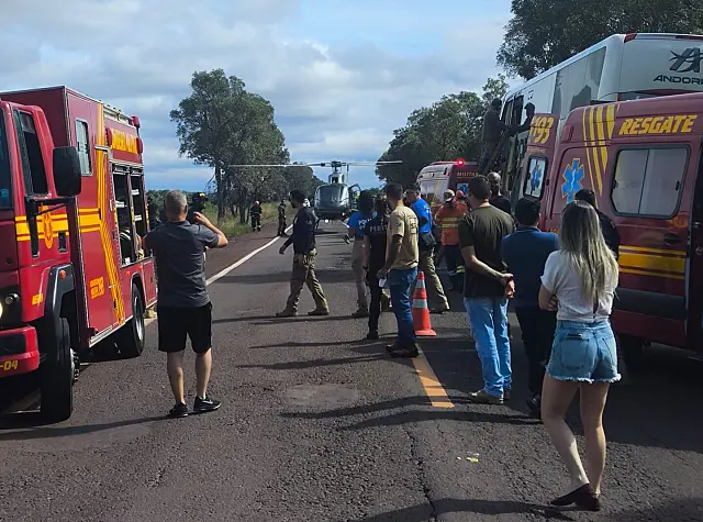 Polícia Civil concluiu que ônibus invadiu contramão e atingiu caminhão na BR-262