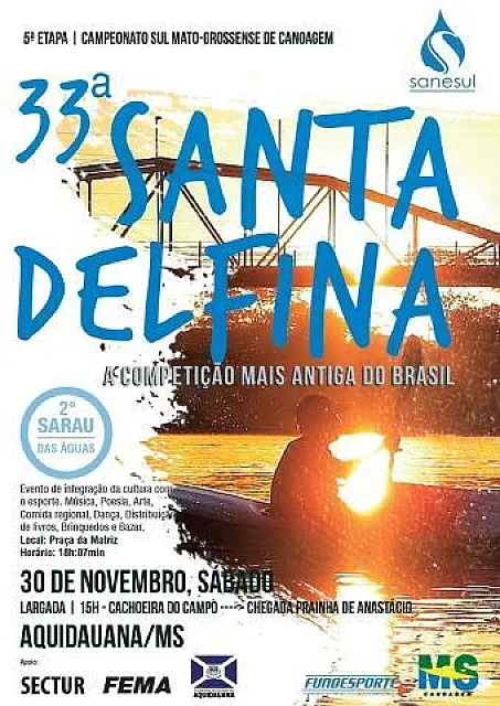 Prova de canoagem da Santa Delfina tem início às 15h, na Prainha