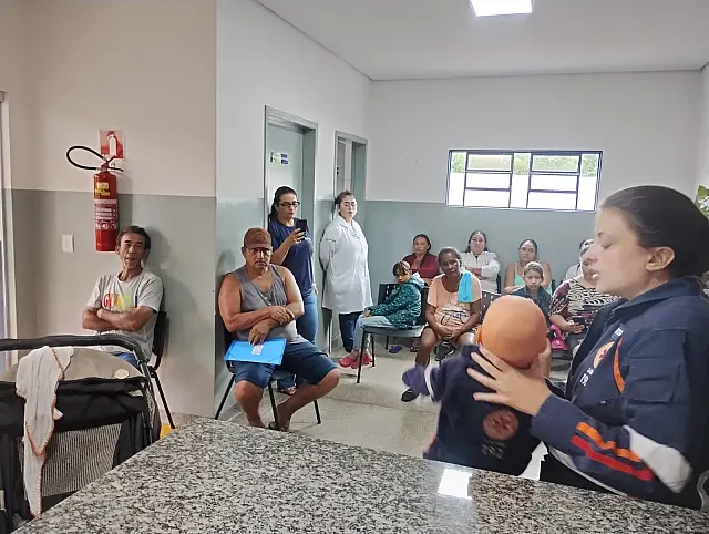 Samu leva orientações sobre engasgo à comunidade do Nova Aquidauana