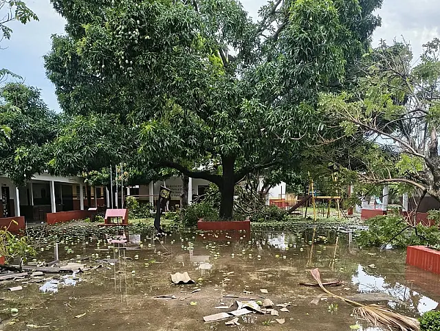 Escola Falcão registra estragos após temporal em Aquidauana