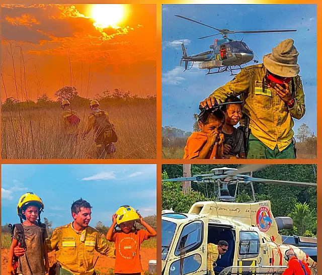 Indígenas de Aquidauana atuam em operação de combate ao fogo no Xingu