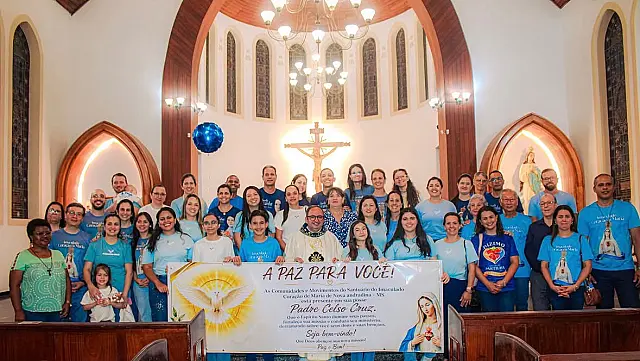 Fiéis percorrem mais de 430 km para acompanhar posse do novo pároco de Aquidauana