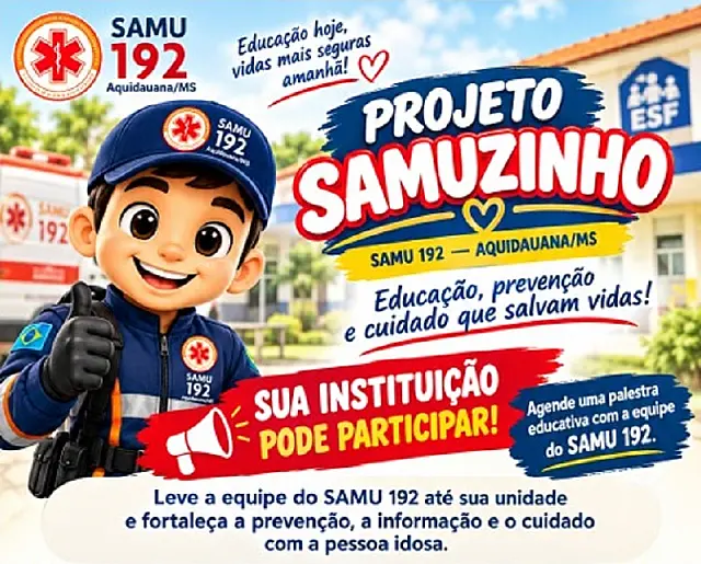 Samu de Aquidauana oferece palestras gratuitas para crianças e idosos