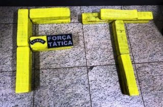 Droga estava dividida em 21 tabletes (Foto: Divulgação)